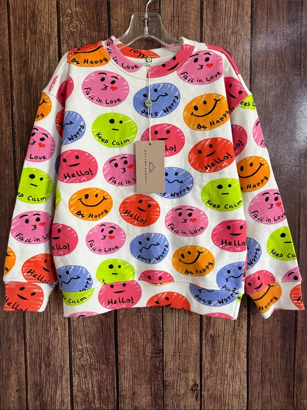 ✨NEW✨Kids Smiley Face Graphic Sweatshirt - Multicolor
